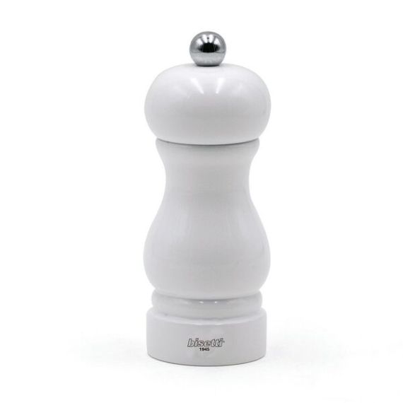 Мельница для соли h 13 см, бук лакированный, цвет белый, серия SORRENTO, Bisetti