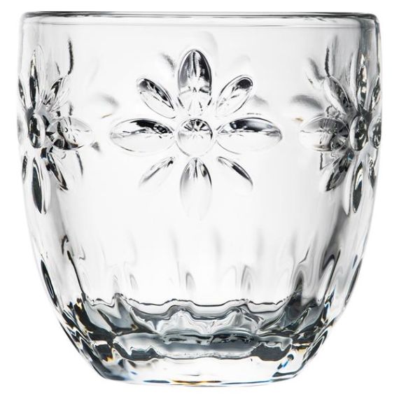 Набор из 6-ти стаканов для эспрессо 100 мл, h 6,3 см, d 6,2 см, серия TROQUET FLEURS, La Rochere