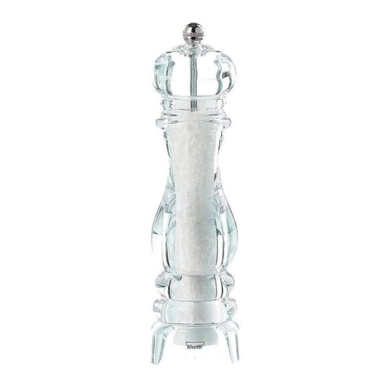 Мельница для соли h 22 см, акрил, прозрачная, серия MILANO, Bisetti