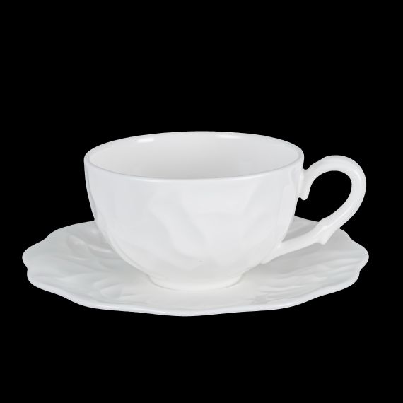 Блюдце d 15 см, h 1,5 см, костяной фарфор, Origami, Casa di fortuna, изображение 2