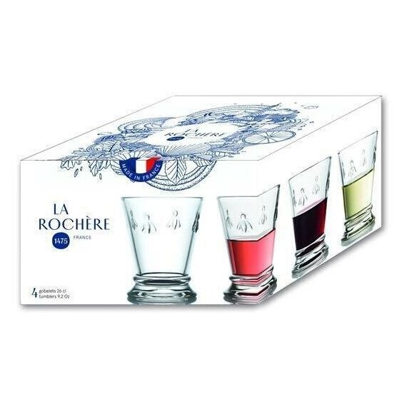 Набор из 4-х стаканов 260 мл, h 10,3 см, d 8,4 см, серия ABEILLE, La Rochere, изображение 3