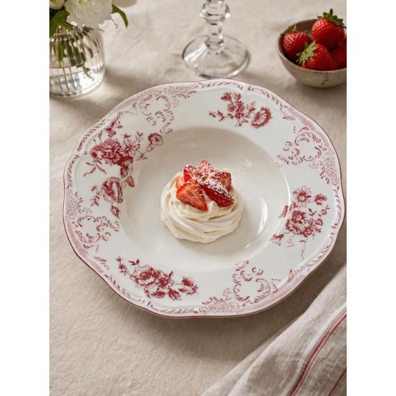 Блюдо овальное 32,5x23 см, h 3 см, фарфор, Red Rose, Casa di fortuna, изображение 2