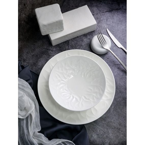 Блюдце d 15 см, h 1,5 см, костяной фарфор, Origami, Casa di fortuna, изображение 4